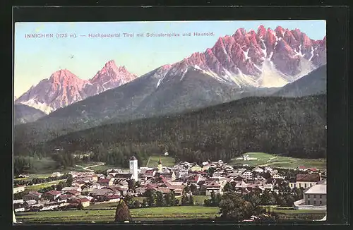AK Innichen, Hochpustertal Tirol mit Schusterspitze und Haunold