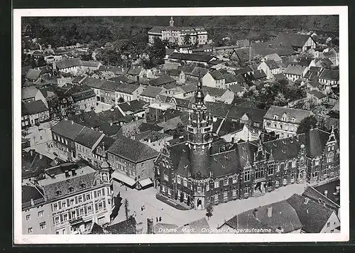 AK Dahme / Mark, Blick auf den Ort, Fliegeraufnahme