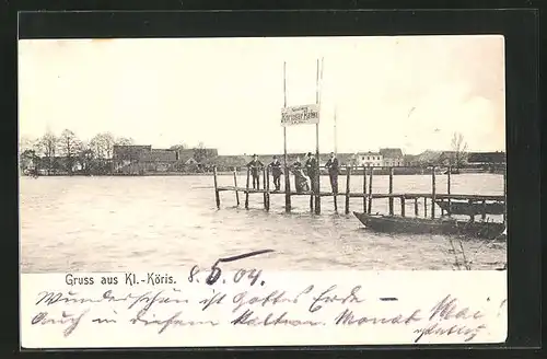 AK Klein-Köris, Steg am Gasthaus Korisser Hafen