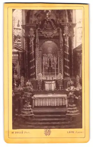 Fotografie M. Dolle, Laon, Ansicht Laon, Altar in der Kathedrale, Gnadenbild