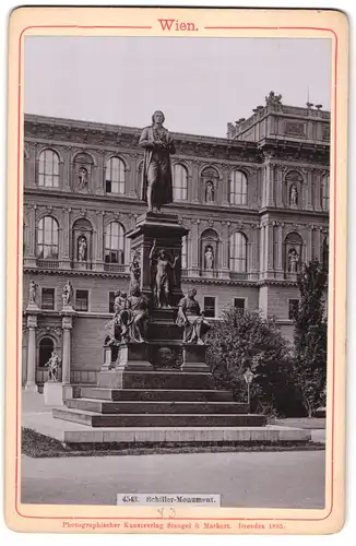 Fotografie Stengel & Markert, Dresden, Ansicht Wien, Das Schiller-Monument