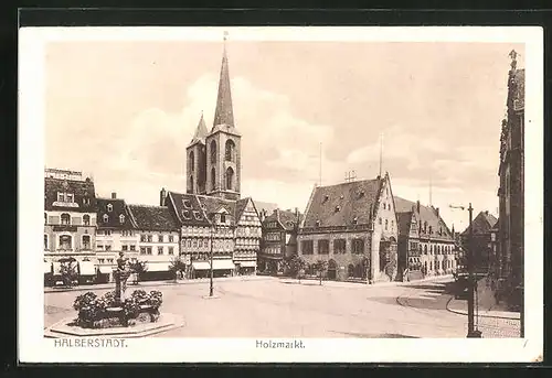 AK Halberstadt, Strasse am Holzmarkt