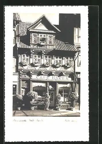 AK Wernigerode, Cafe Hauer mit Konditorei