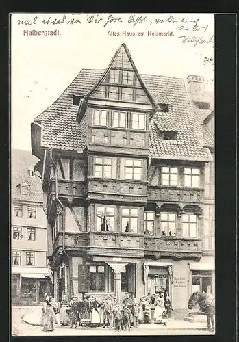 AK Halberstadt, Altes Haus am Holzmarkt