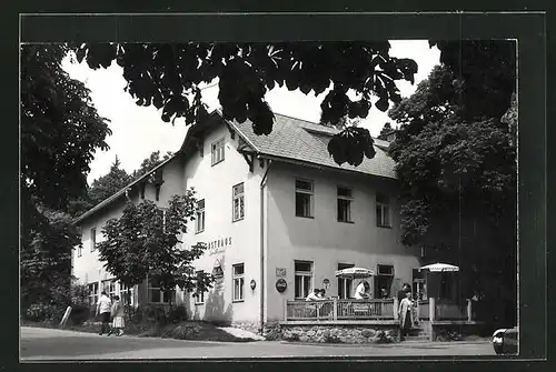 AK Gruberau / Wienerwald, Gasthaus-Restaurant Schusternazl Aussenansicht