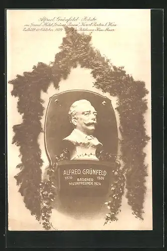 AK Baden, Alfred-Grünfeld-Büste