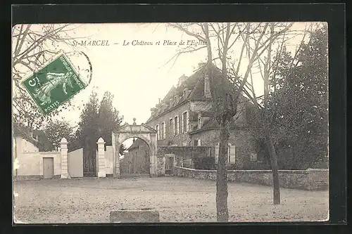 AK St-Marcel, Le Chateau et Place de l`Eglise