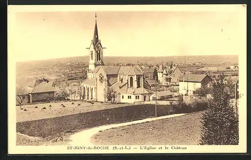 AK St-Igny-de-Roche, L`Eglise et le Chateau