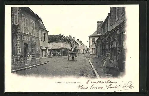 AK Charny, La Grande Rue, Strassenpartie