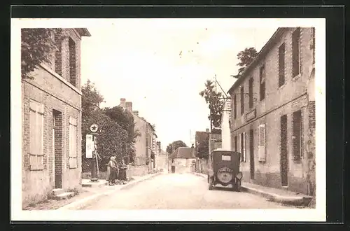 AK Pourrain, Rue principale, Strassenpartie