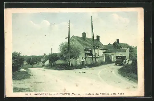 AK Sougères-sur Sinotte, Entrée du Village, Côté Nord