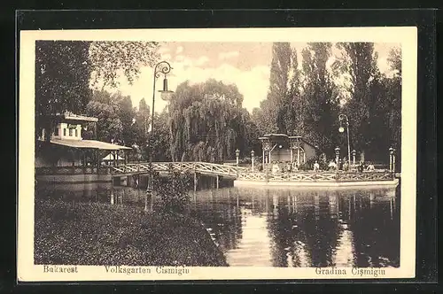 AK Bukarest, Volksgarten Cismigiu