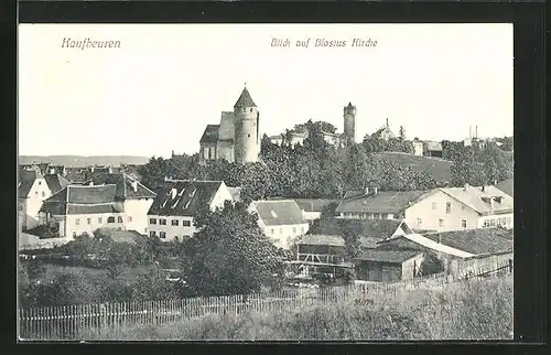 AK Kaufbeuren, Blick auf Blasius Kirche