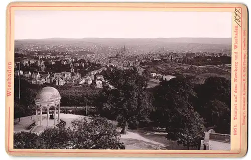 Fotografie Römmler & Jonas, Dresden, Ansicht Wiesbaden, Tempel auf dem Neroberg mit Blick zur Stadt