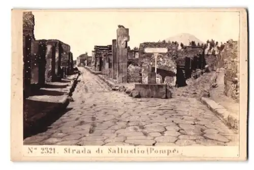 Fotografie unbekannter Fotograf, Ansicht Pompeji, Strada di Sallustio