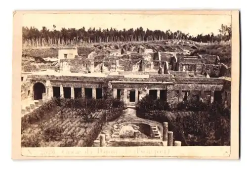 Fotografie unbekannter Fotograf, Ansicht Pompeji, Casa di Diomede