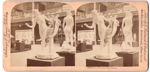 Stereo-Fotografie Strohmeyer & Wyman, New York, Ansicht Paris, Gallerie der schönen Künste