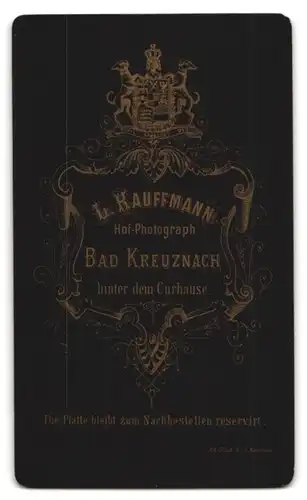 Fotografie L. Kauffmann, Bad Kreuznach, Portrait bürgerliche Dame mit Kragenbrosche