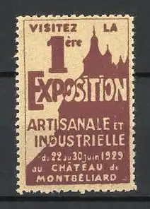 Reklamemarke Montbeliard, 1. Exposition Artisanale et Industrielle 1929, le Chateau