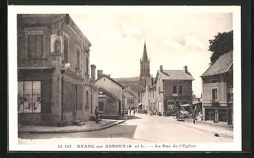 AK Etang-sur-Arroux, La Rue de l`Eglise