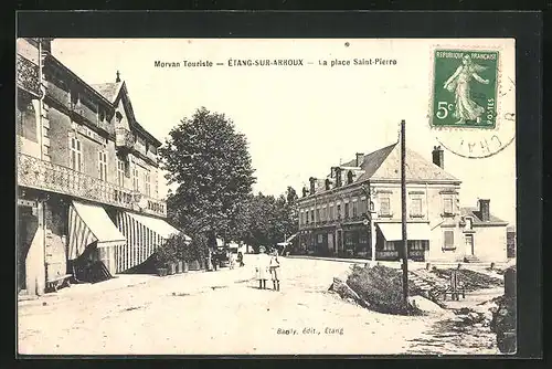 AK Etang-sur-Arroux, La Place Saint-Pierre