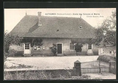 AK Authumes, Ecole des Garcons et Mairie