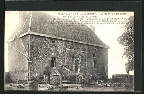 AK Saint-Andre-le-Desert, Maison de Rabutin