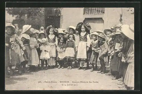 AK Moosch, Groupe d`Enfants des Ecoles 1915