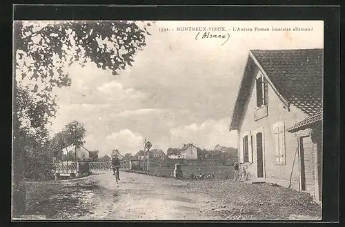 AK Montreux-Vieux, L`Ancien Poteau frontière allemand