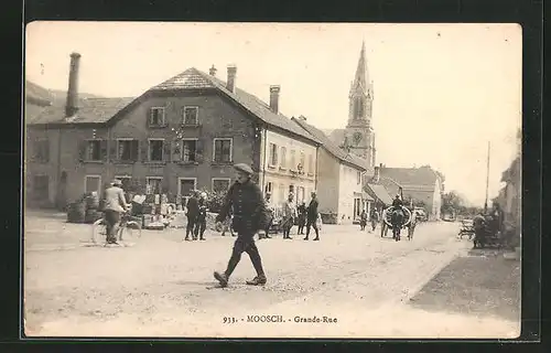 AK Moosch, Grande-Rue, Strassenpartie