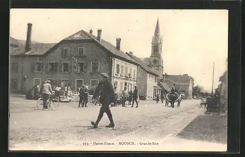 AK Moosch, Grande-Rue, Strassenpartie