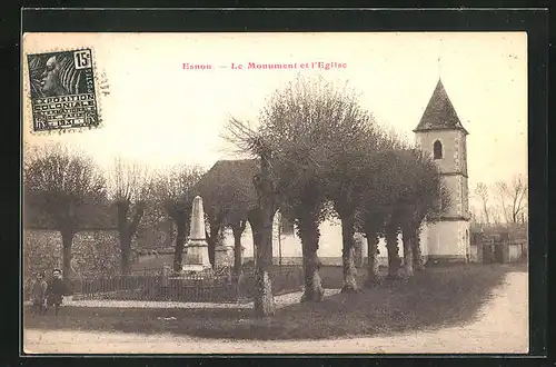 AK Esnon, Le Monument et l`Eglise