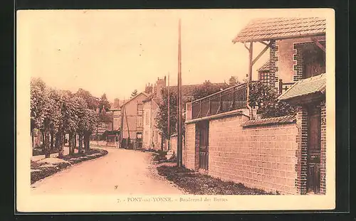 AK Pont-sur-Yonne, Boulevard des Buttes