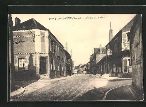 AK Pont-sur-Yonne, Avenue de la Gare