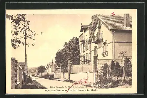 AK Pont-sur-Yonne, Rue de Plaisance, Les Chalets