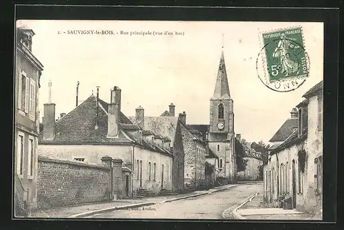 AK Sauvigny-le-Bois, Rue principale