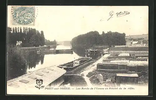 AK Pont-sur-Yonne, Les Bords de l`Yonne