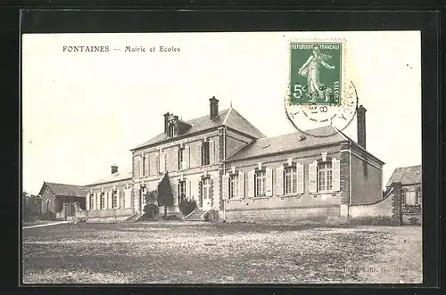 AK Fontaines, Mairie et Ecoles