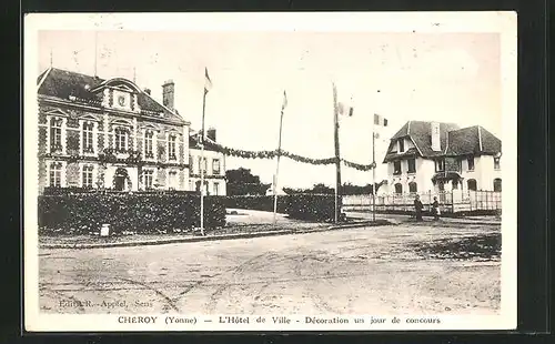 AK Chéroy, L`Hôtel de Ville Décoration un jour de concours
