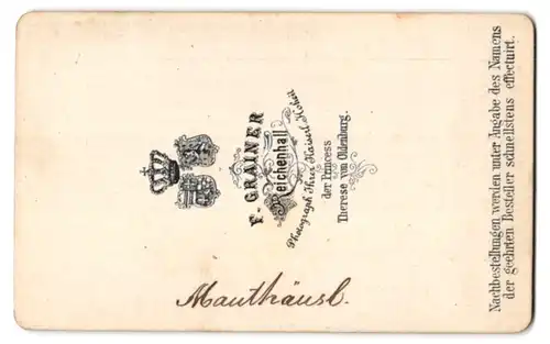 Fotografie F. Grainer, Reichenhall, Ansicht Mauthäusl, Waldpartie mit Wirtschaft