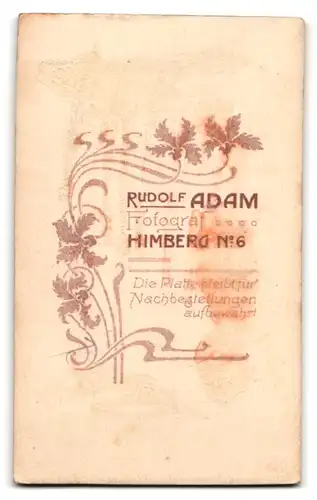 Fotografie Rudolf Adam, Himberg, Portrait bürgerliche Dame in modischer Kleidung