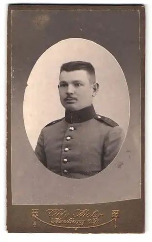 Fotografie Otto Mohr, Neuburg a. D., Portrait Soldat in Uniform Rgt. 15 mit Kurzhaarschnitt