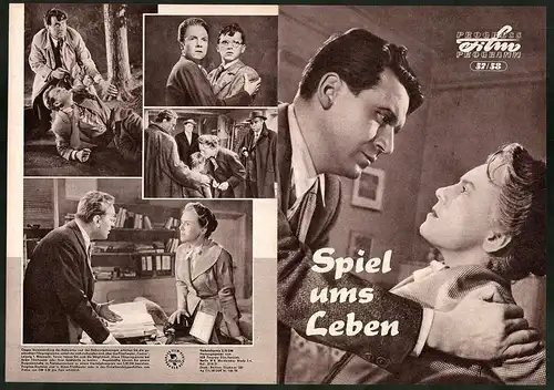 Filmprogramm PFP Nr. 57 /58, Spiel ums Leben, Vlasta Chramostova, Karel Höger, Regie: Jiri Weiss