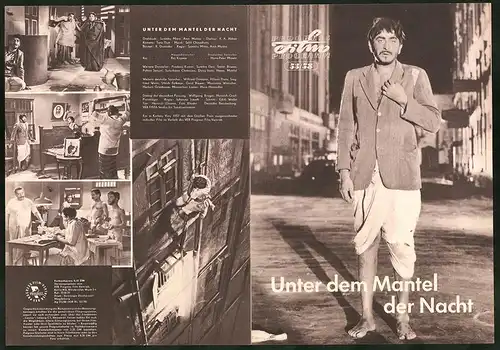 Filmprogramm PFP Nr. 53 /58, Unter dem Mantel der Nacht, Raj Kapoor, Pradeep Kumar, Regie: Sombhu Mitra