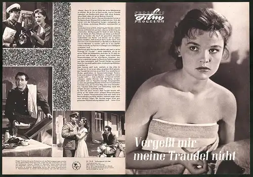 Filmprogramm PFP Nr. 110 /57, Vergesst mir meine Traudel nicht, Eva-Maria Hagen, Horst Kube, Regie: Kurt Maetzig