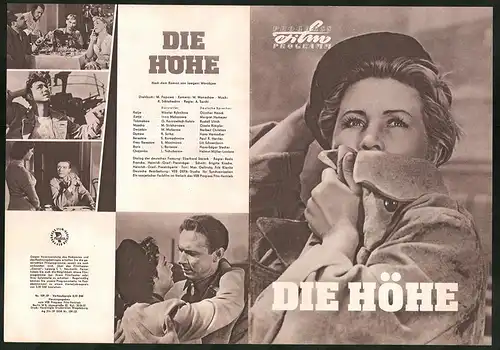 Filmprogramm PFP Nr. 109 /57, Die Höhe, Nikolai Rybnikow, Inna Makarowa, Regie: A. Sarchi