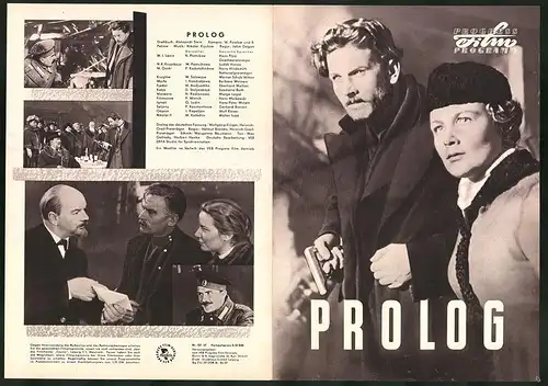 Filmprogramm PFP Nr. 107 /57, Prolog, N. Plotnikow, M. Pastuchowa, Regie: Jefim Dsigan
