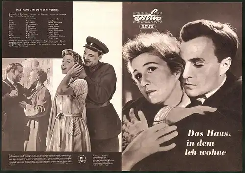 Filmprogramm PFP Nr. 85 /58, Das Haus, in dem ich wohne, N. Jelisarow, W. Telegina, Regie: L. Kulidshanow
