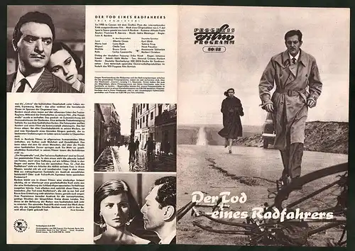 Filmprogramm PFP Nr. 80 /58, Der Tod eines Radfahrers, Alberto Closas, Lucia Bosé, Regie: Juan A. Bardem