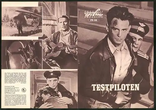 Filmprogramm PFP Nr. 79 /58, Testpiloten, W. Safonow, L. Schagolowa, Regie: A. Rybakow